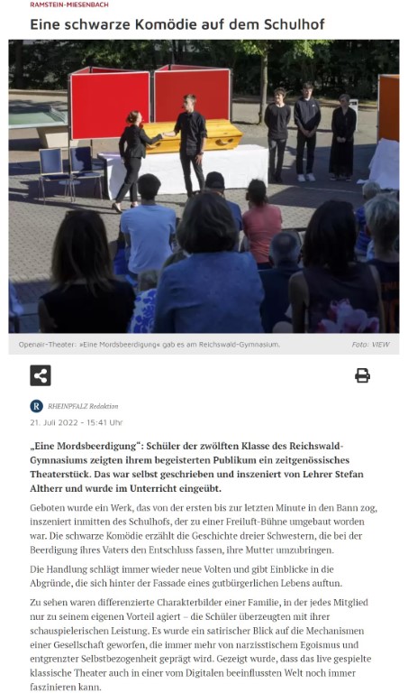 Eine Mordsbeerdigung - Rheinpfalz